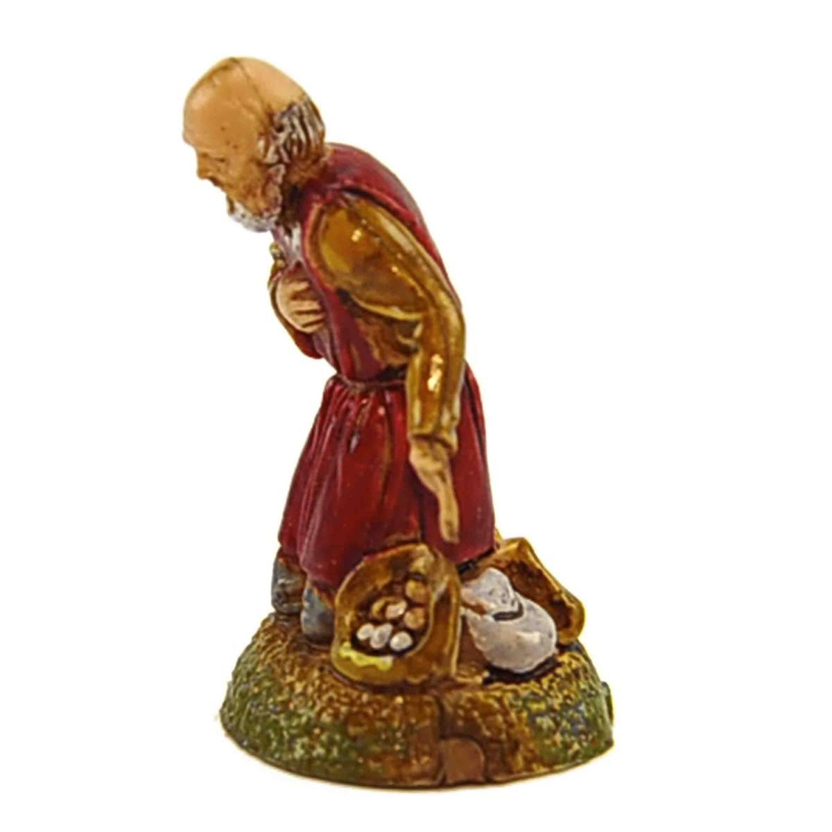 Statua cm.6 Inginocchiato con Uova | Moranduzzo