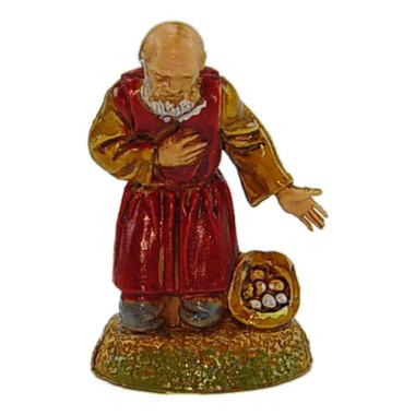 Statua cm.6 Inginocchiato con Uova | Moranduzzo