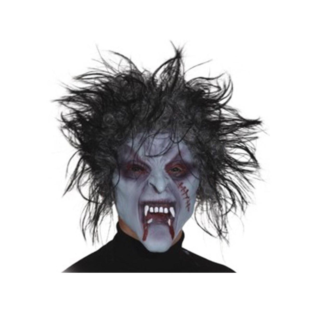 Maschera Viso Lattice Zombie con Capelli |Orlob