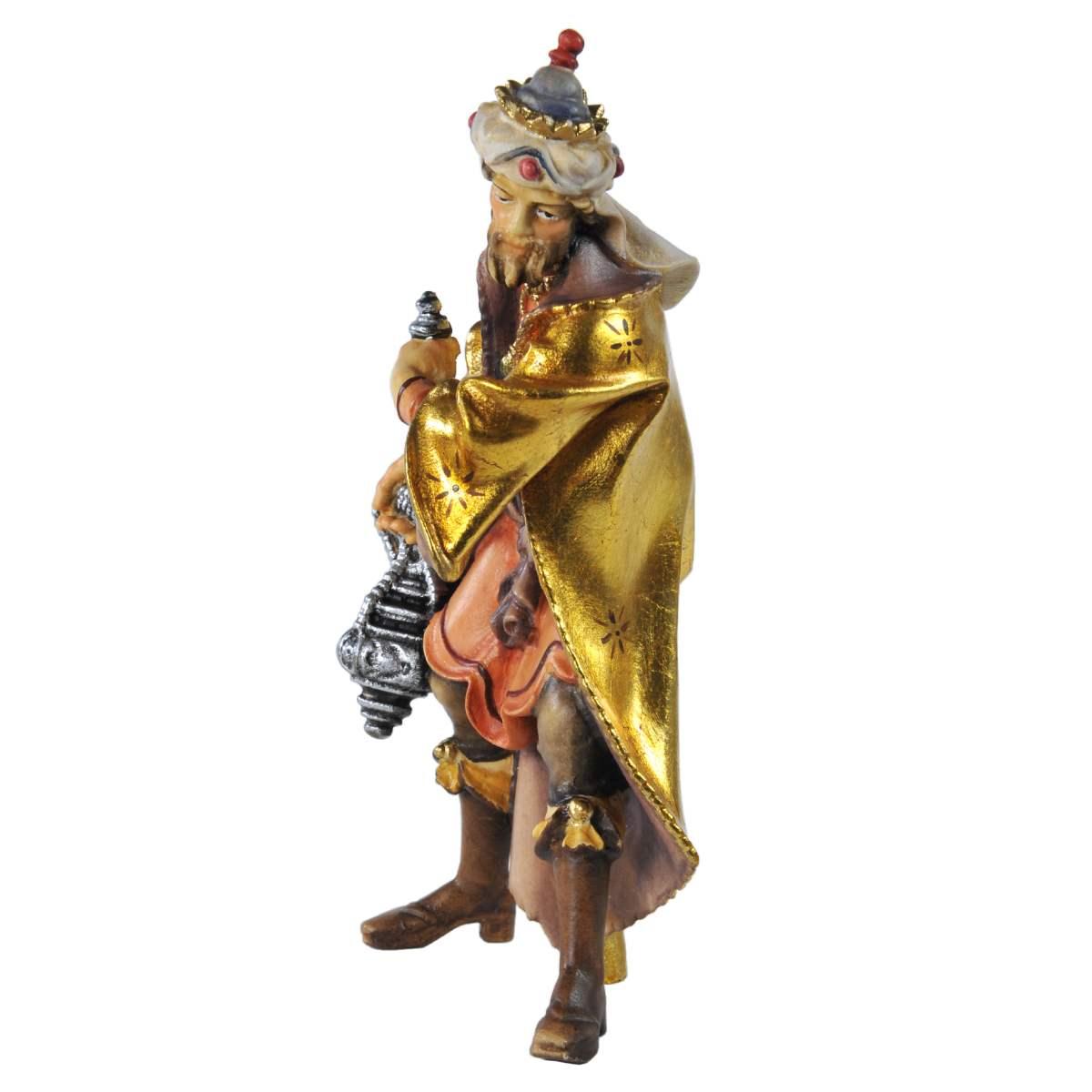 Statua cm.15 Scultura in Legno Re Magio Gaspare | Ulpe