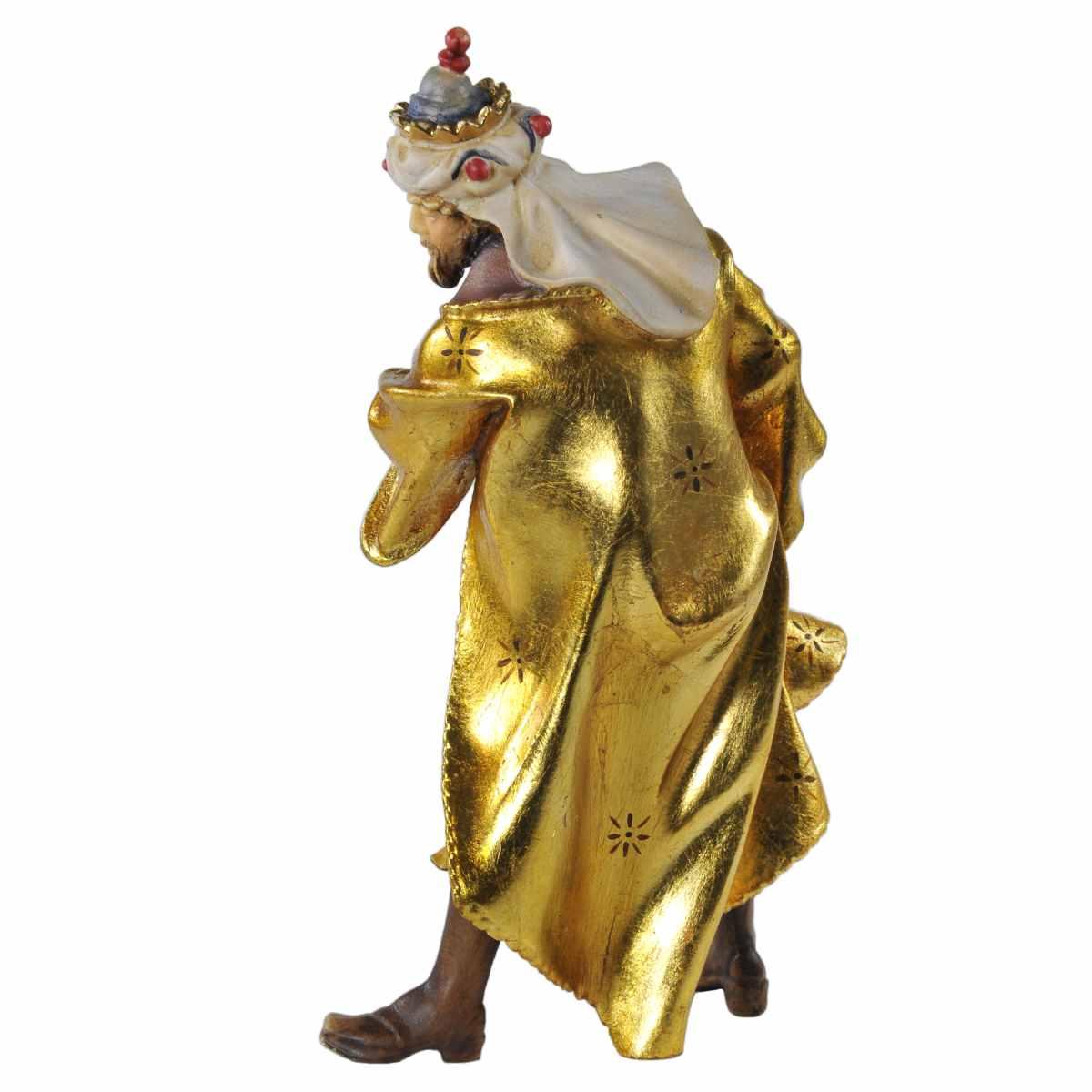 Statua cm.15 Scultura in Legno Re Magio Gaspare | Ulpe