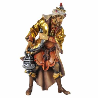 Statua cm.15 Scultura in Legno Re Magio Gaspare | Ulpe