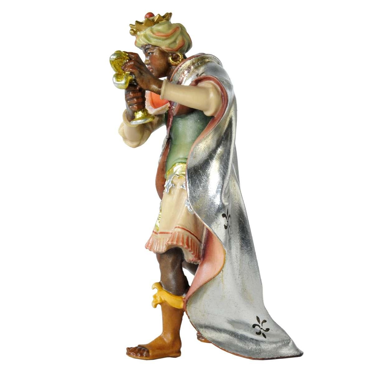 Statua cm.15 Scultura in Legno Re Magio Baldassarre | Ulpe