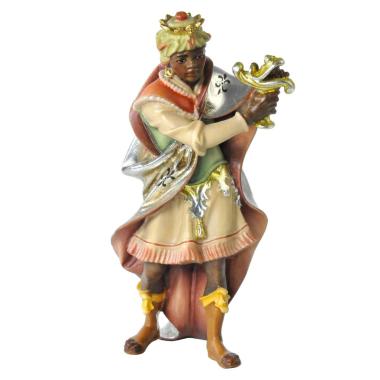 Statua cm.15 Scultura in Legno Re Magio Baldassarre | Ulpe