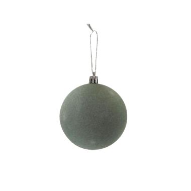 Pallina Natale cm.8 Velluto Verde Oliva |Vacchetti