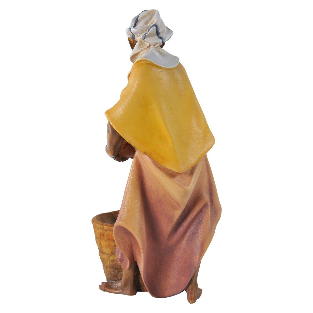 Statua cm.15 Scultura in Legno Cammelliere con Brocca di Acqua | Ulpe