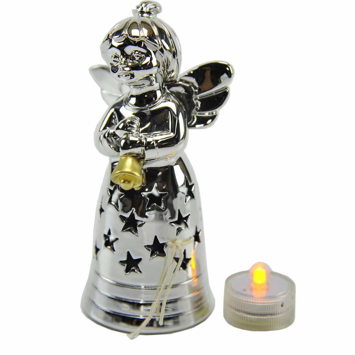 Angelo PVC Cromato cm.h12 con Luce+Campana Oro MA1823/M