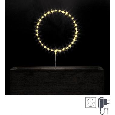 Luci Natale Esterno LED 35 Cerchio Micro Bianco Caldo |Bizzotto