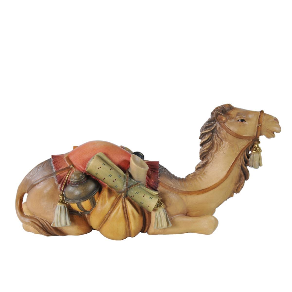 Statua cm.15 Scultura in Legno Cammello Sdraiato | Ulpe