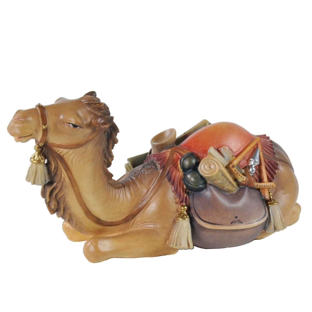 Statua cm.15 Scultura in Legno Cammello Sdraiato | Ulpe