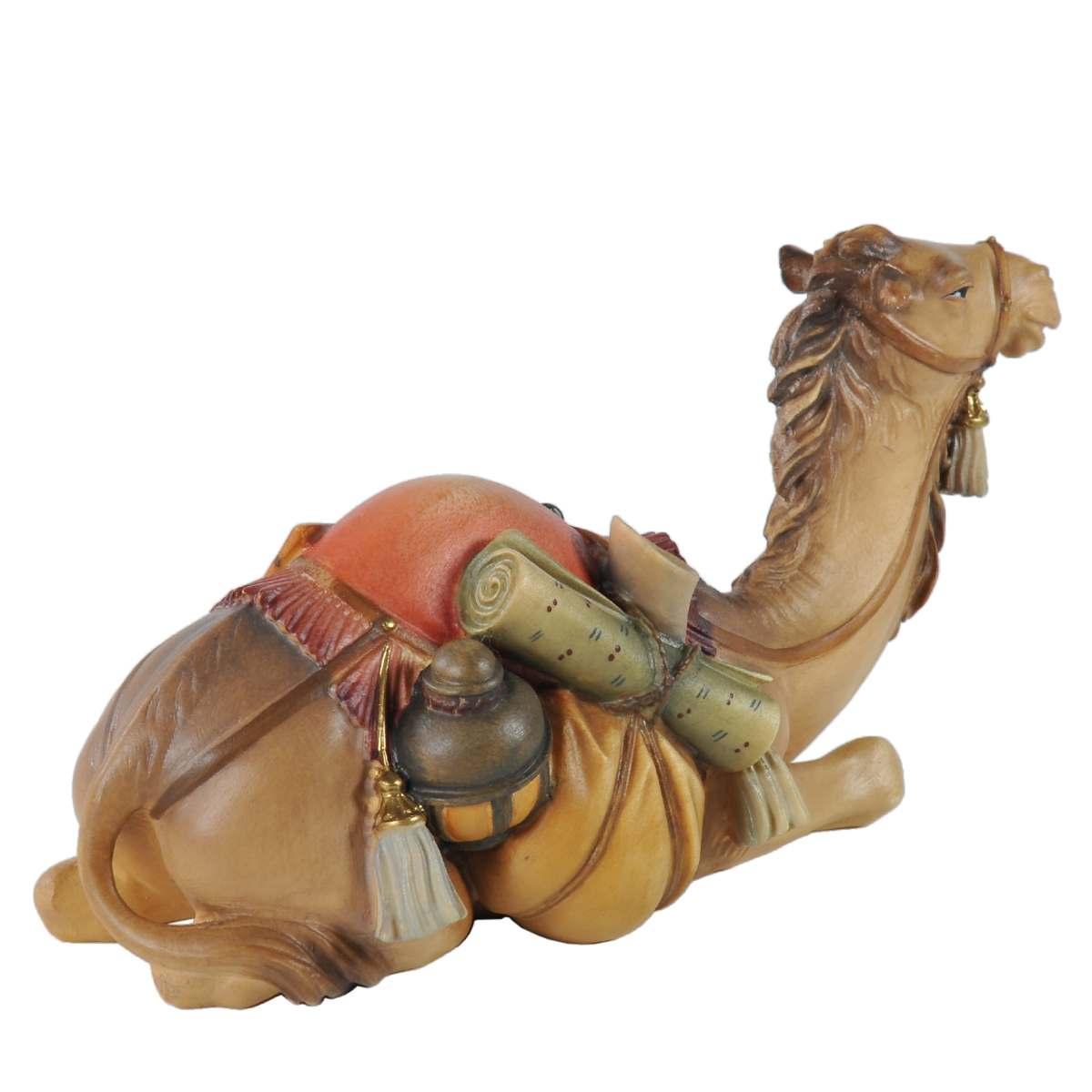 Statua cm.15 Scultura in Legno Cammello Sdraiato | Ulpe