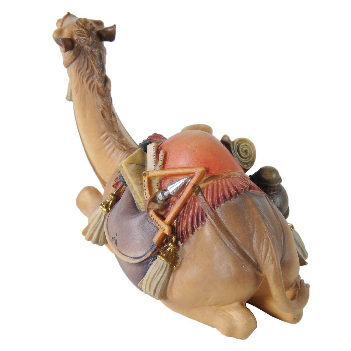 Statua cm.15 Scultura in Legno Cammello Sdraiato | Ulpe