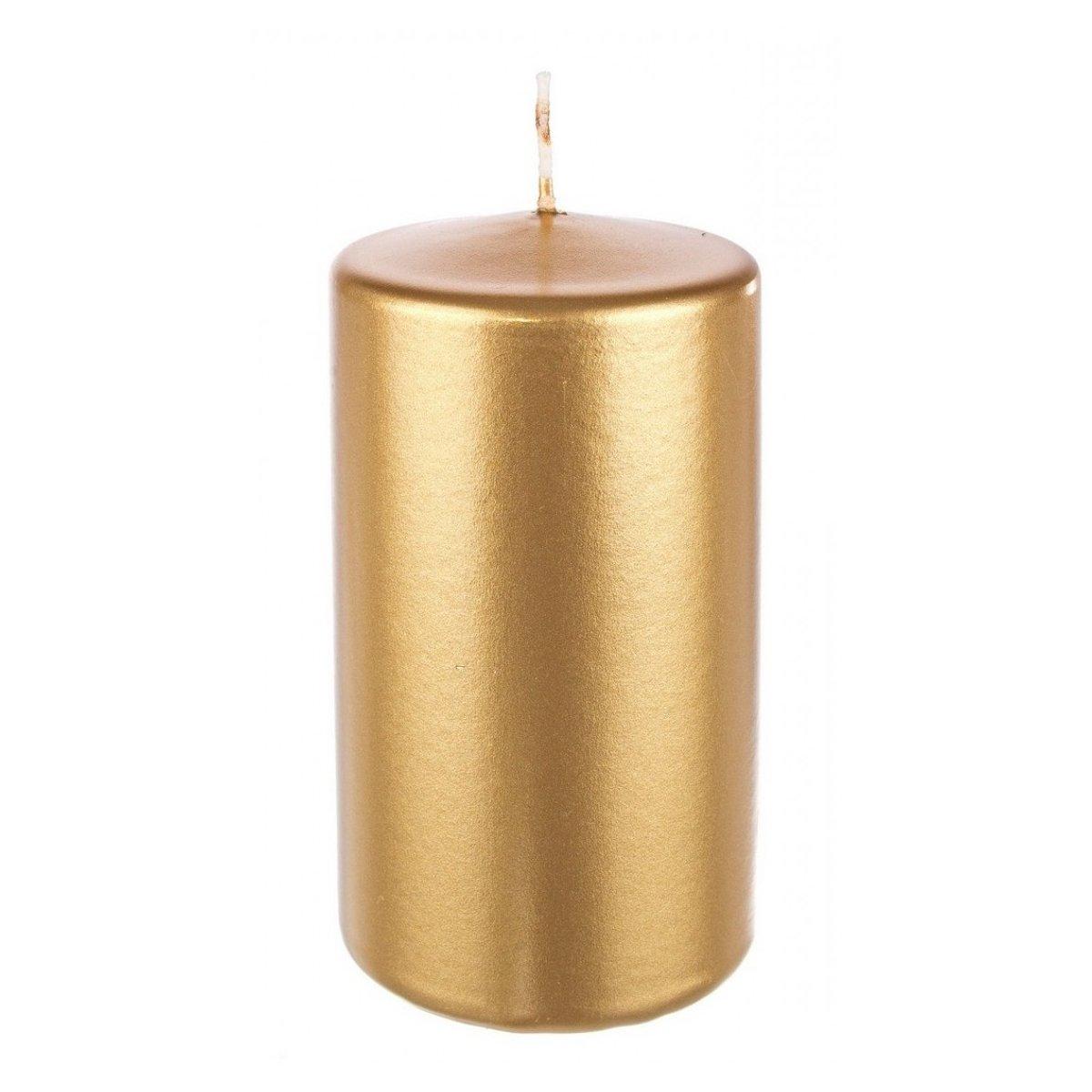 Candela cm.7x13 Cilindrica Oro |Bizzotto