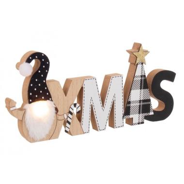 Scritta Merry Christmas Legno con LED cm.35x15 |Bizzotto