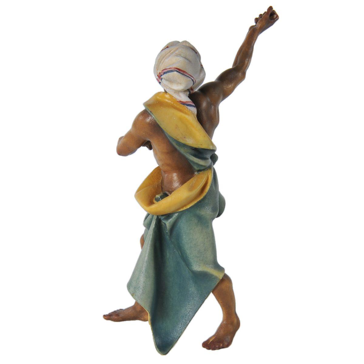 Statua cm.15 Scultura in Legno Cammelliere in Piedi | Ulpe