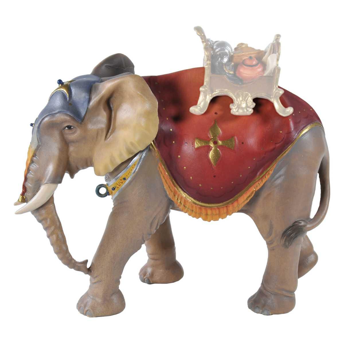 Statua cm.15 Scultura in Legno Elefante in Piedi | Ulpe