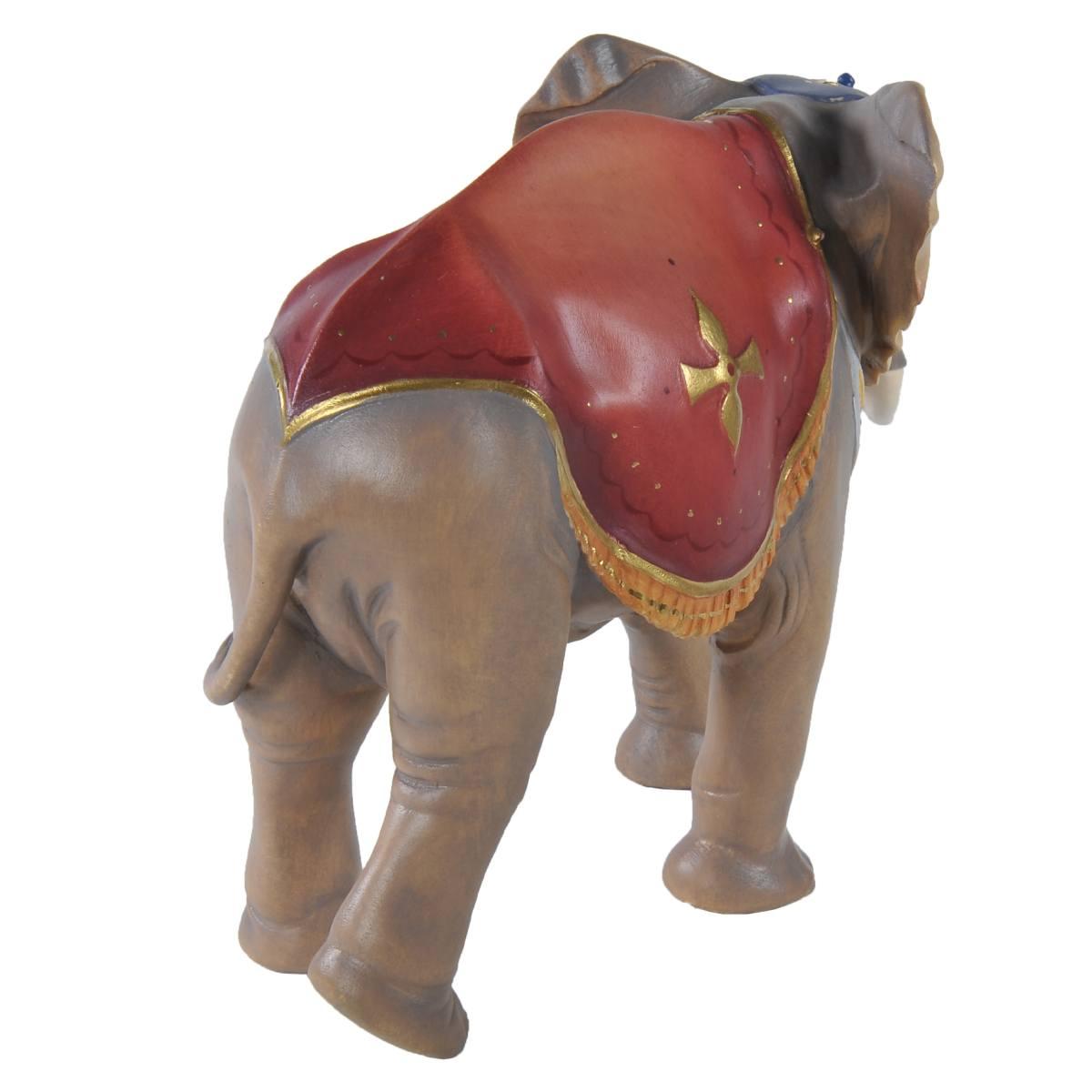 Statua cm.15 Scultura in Legno Elefante in Piedi | Ulpe