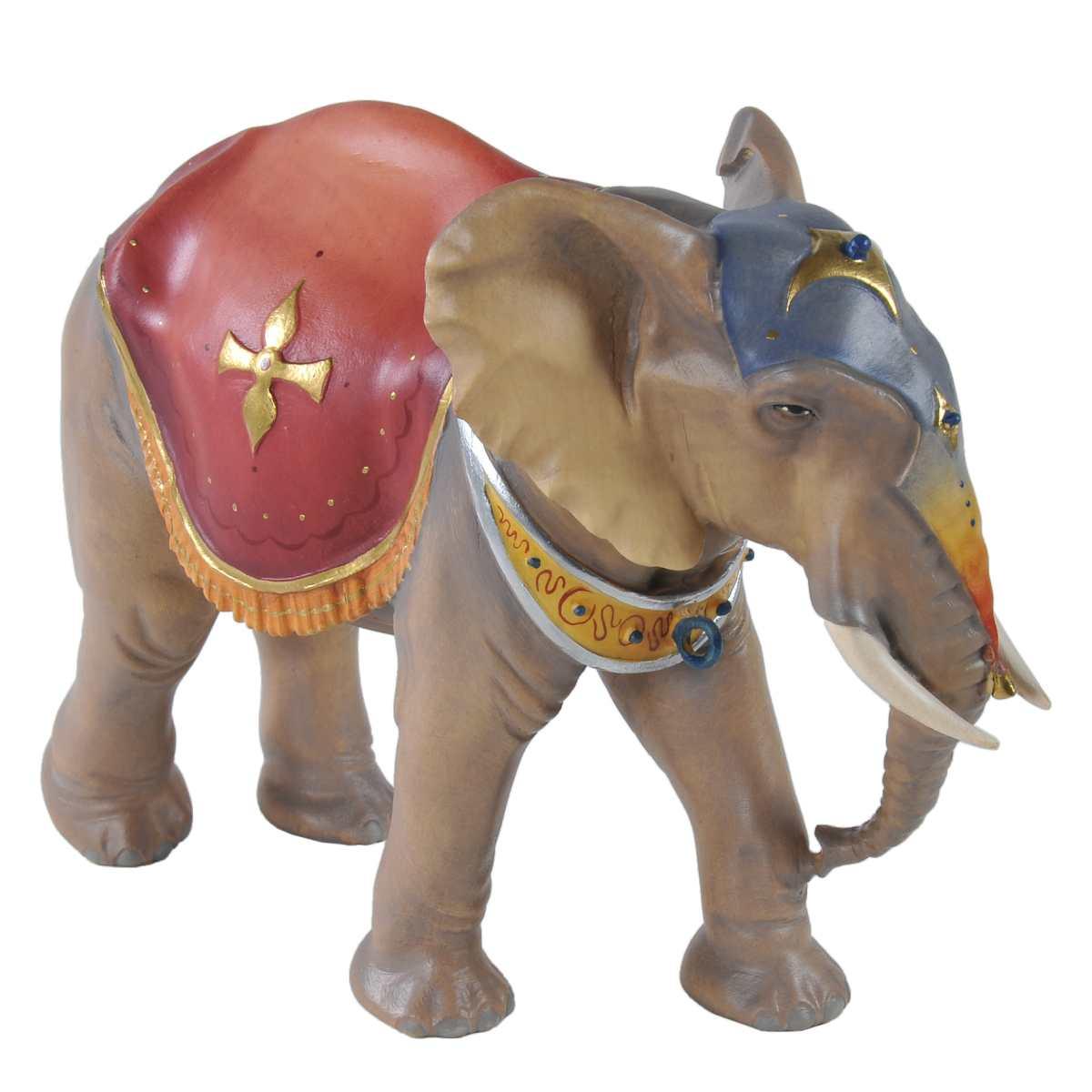 Statua cm.15 Scultura in Legno Elefante in Piedi | Ulpe