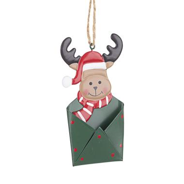 Decorazione Natalizia Renna con Busta da Lettere cm.5,5x9 |Bizzotto