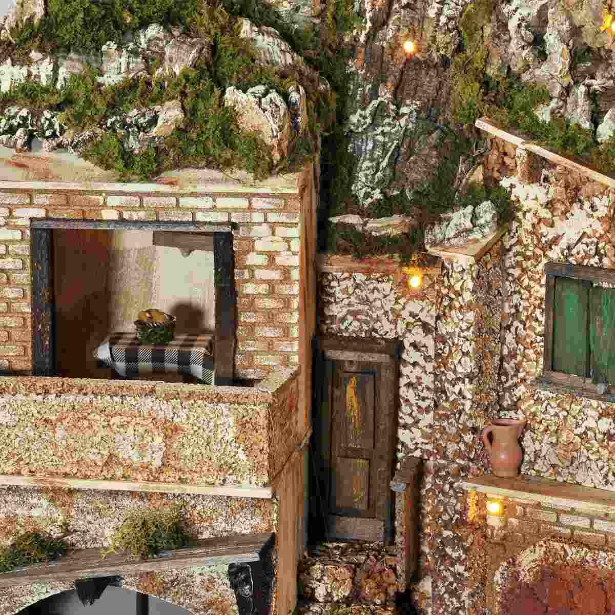 Paesaggio con Luci Fontana cm.77x57xH60 PR13 | Arte del Presepe