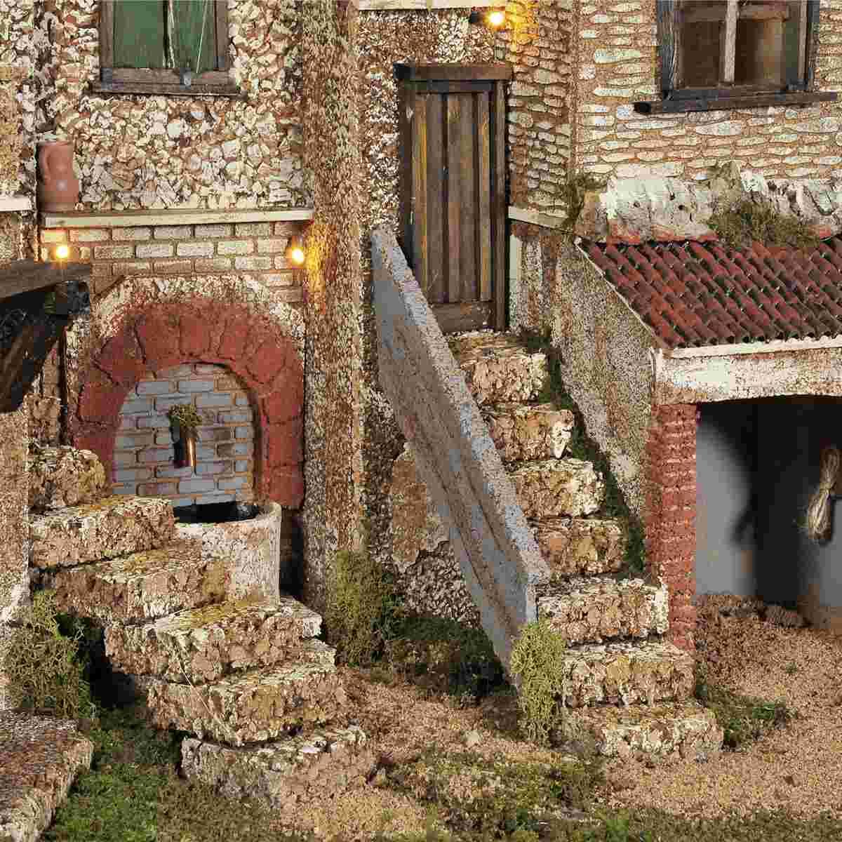 Paesaggio con Luci Fontana cm.77x57xH60 PR13 | Arte del Presepe