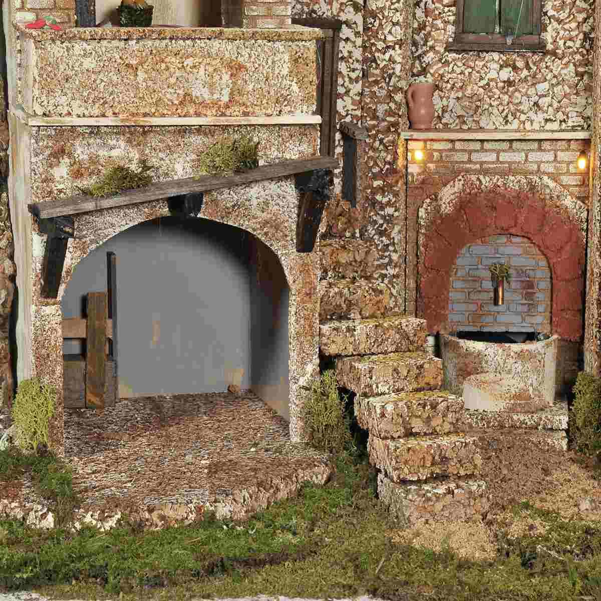 Paesaggio con Luci Fontana cm.77x57xH60 PR13 | Arte del Presepe