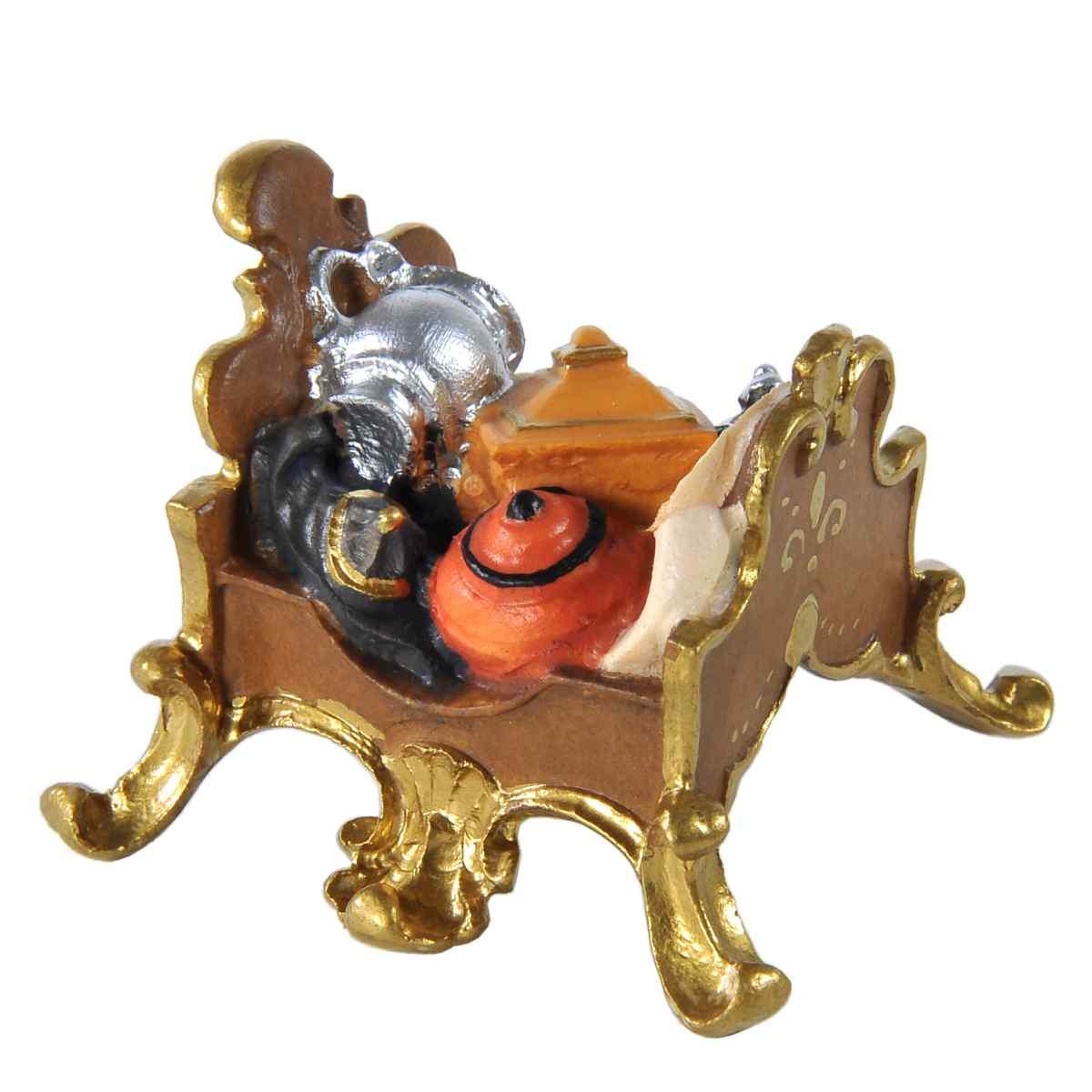 Statua cm.15 Scultura in Legno Sella Gioielli per Elefante in Piedi | Ulpe