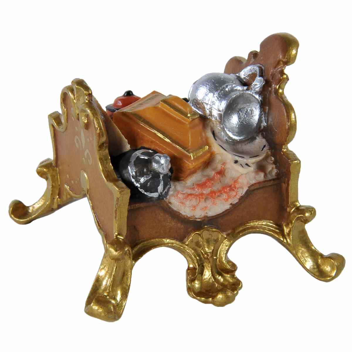 Statua cm.15 Scultura in Legno Sella Gioielli per Elefante in Piedi | Ulpe