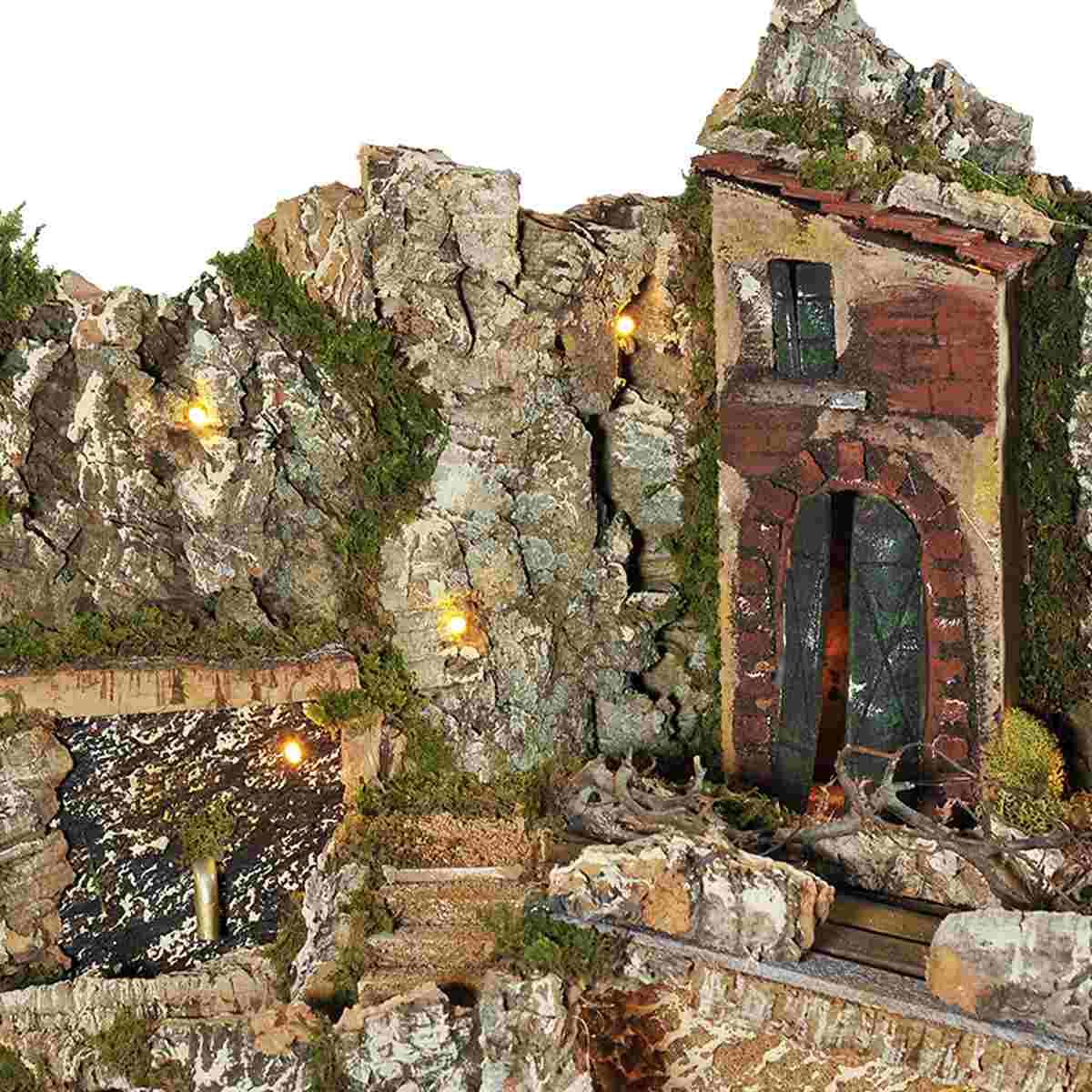 Paesaggio con Luci Fontana Grotta cm.77x57xH50 PR63 | Arte del Presepe