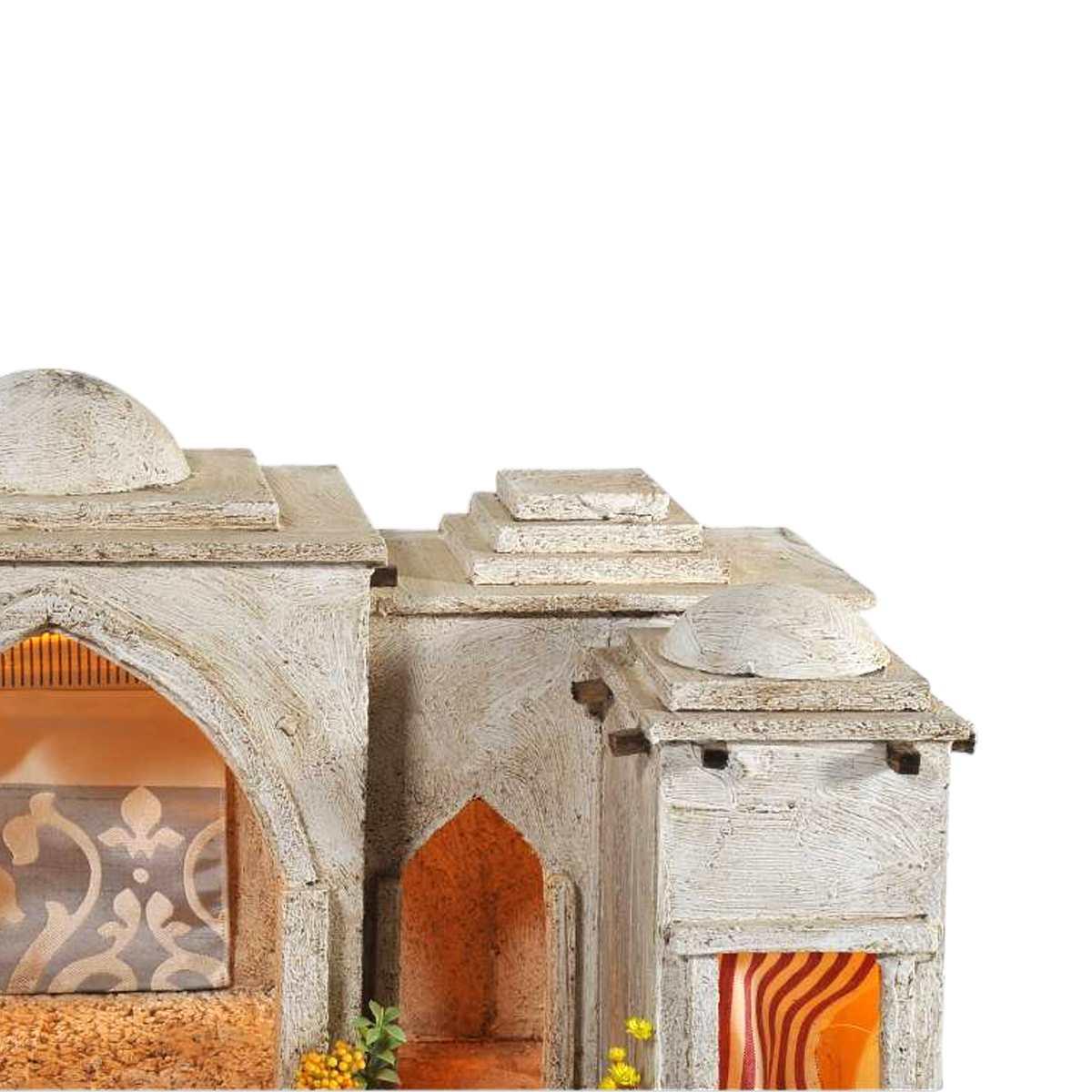 Paesaggio con Luci Minareto Arabo cm.57x37xH32 PR77 | Arte del Presepe