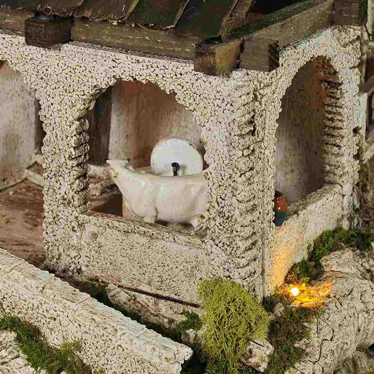 Paesaggio con Luci Macina Grotta Ambientazioni Torre cm.77x5xH65 PR176 | Arte del Presepe