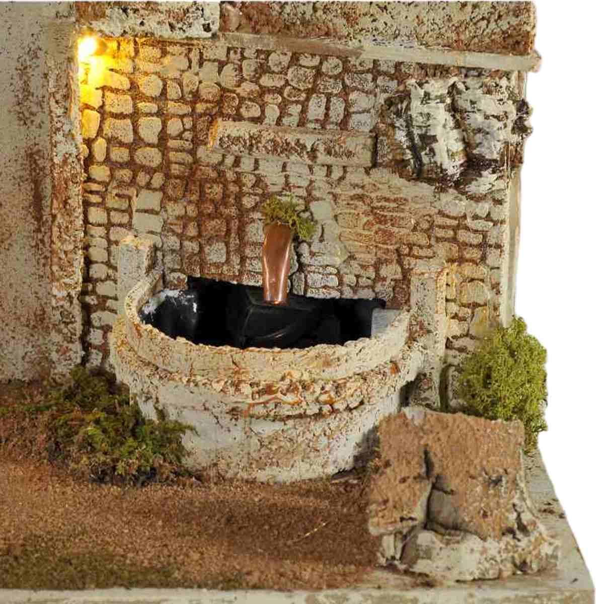 Paesaggio con Luci Fontana cm.57x37xH50 PR225 | Arte del Presepe