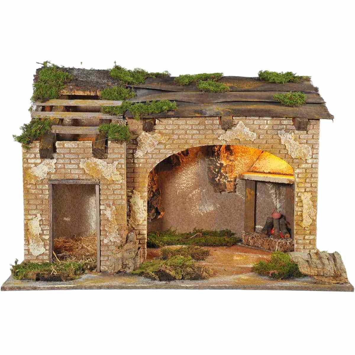 Capanna Legno con Luci cm.52x33xH32 CG5 | Arte del Presepe