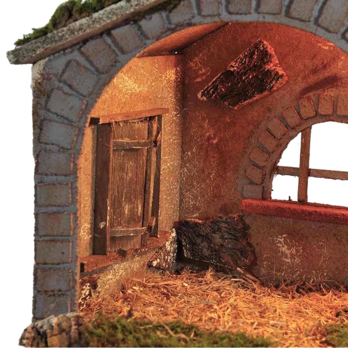 Capanna Legno con Luci cm.53x33xH33 CG20 | Arte del Presepe