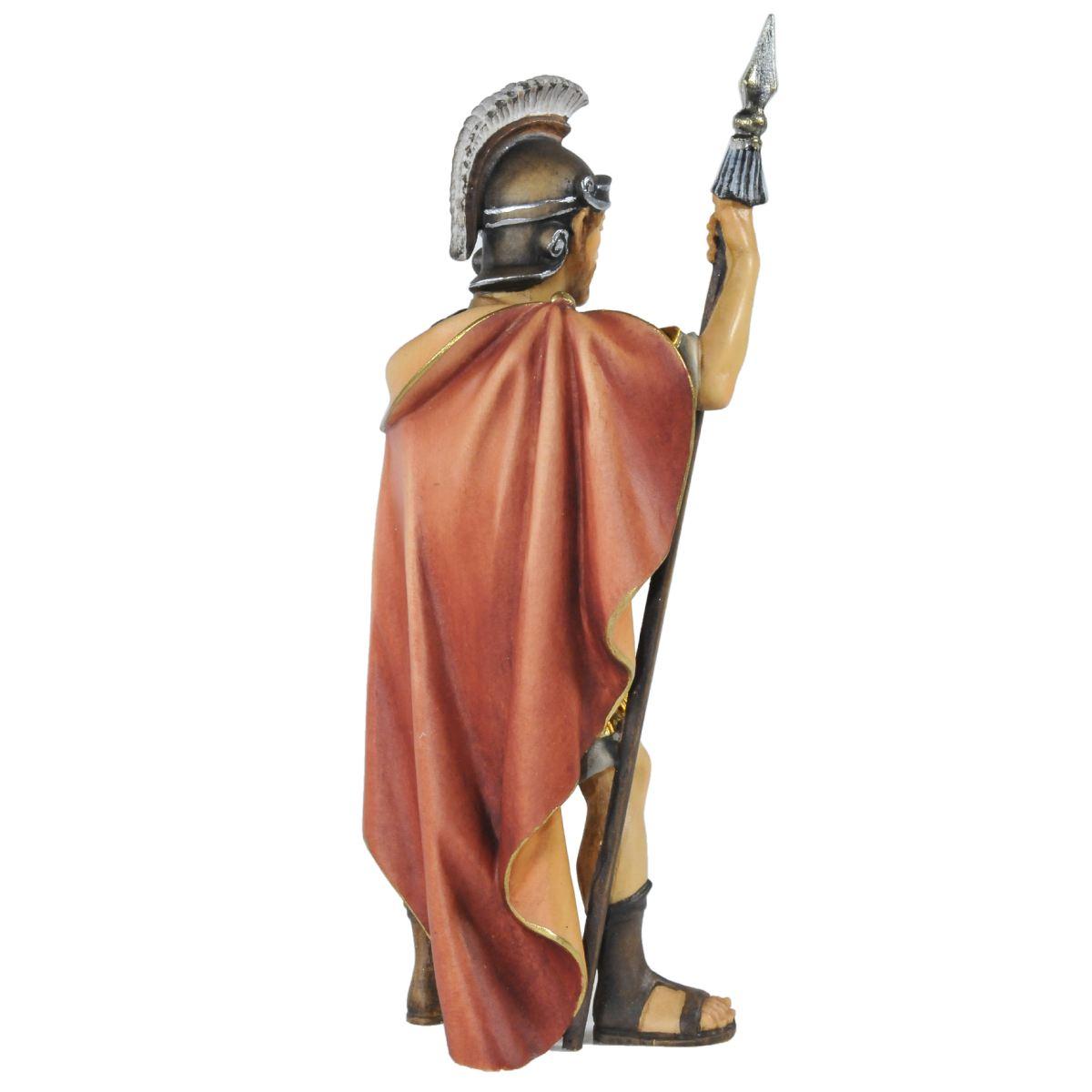 Statua cm.15 Scultura in Legno Soldato Romano con Picca | Ulpe