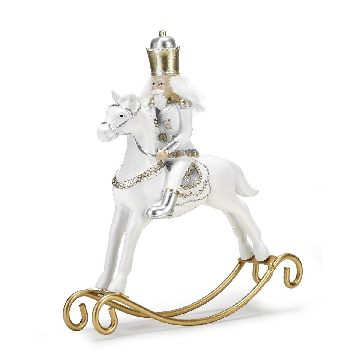 Soldatino Schiaccianoci cm.23 con Cavallo Bianco |Fade