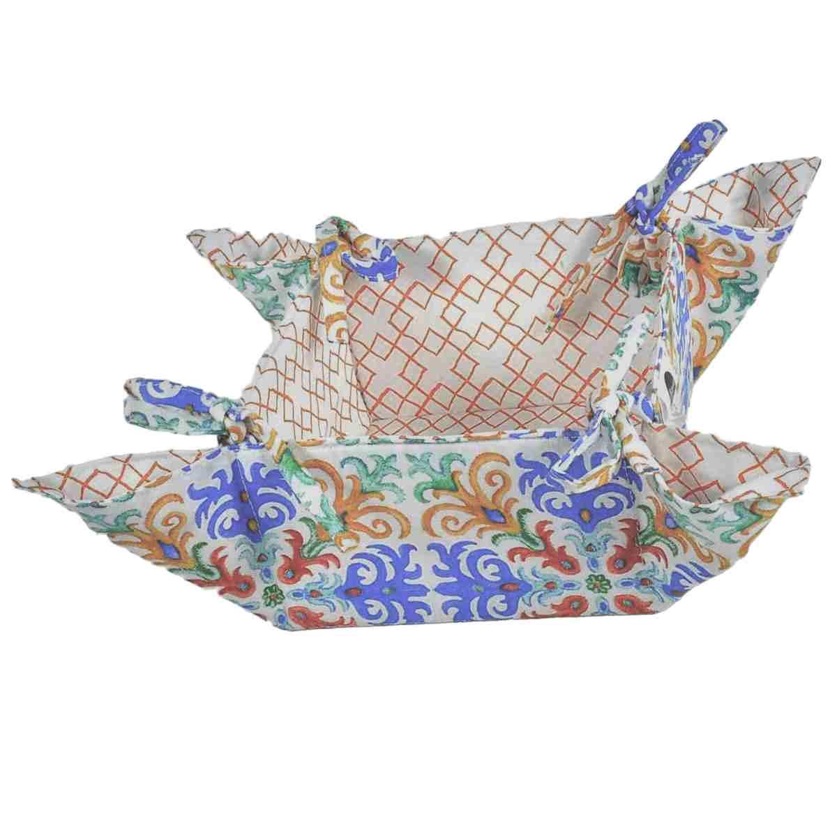 Portapane Cestino Fantasia Rombi cm.18x18x10 | Montemaggi