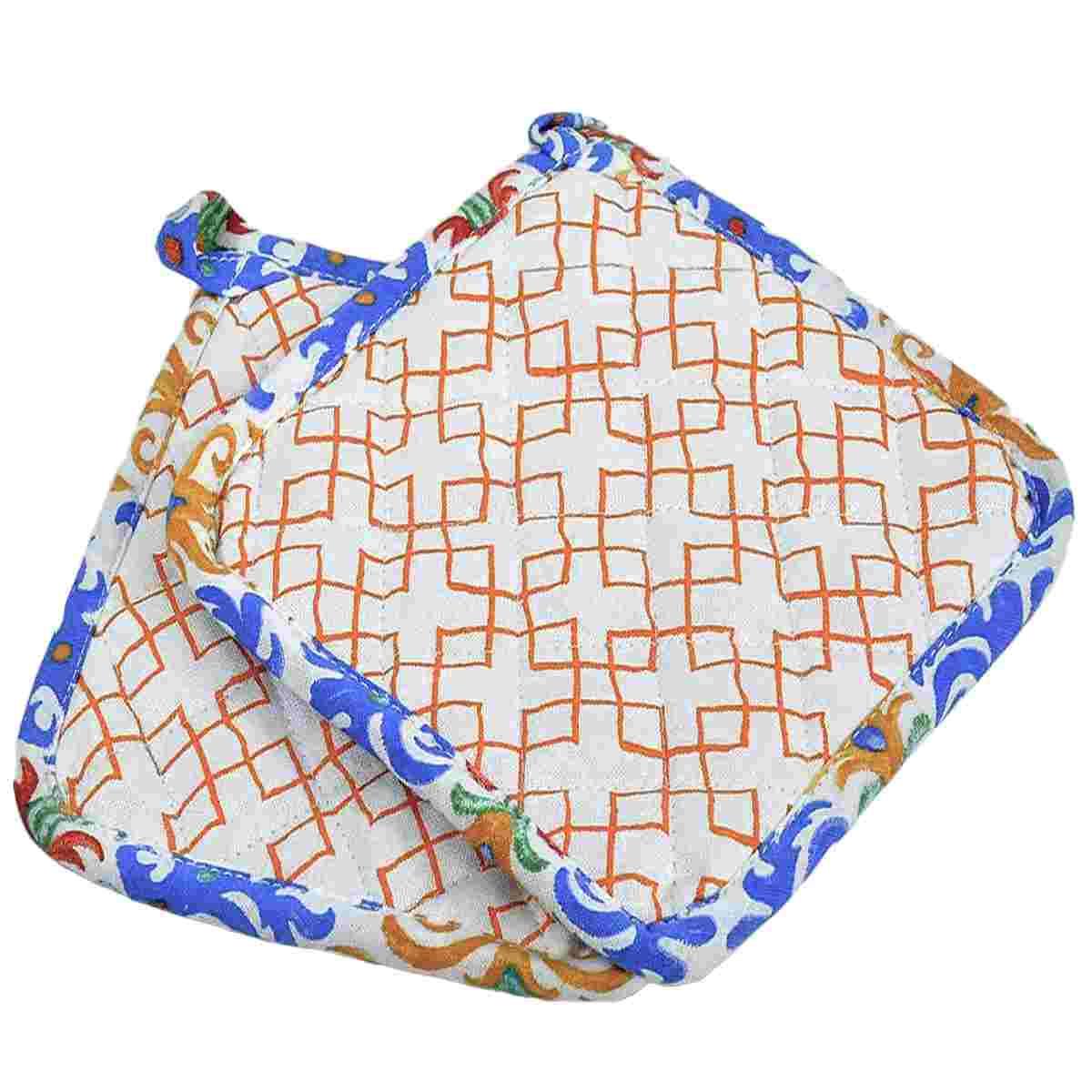 Presina Cotone Fantasia Rombi cm.18x18 Set pz.2 | Montemaggi