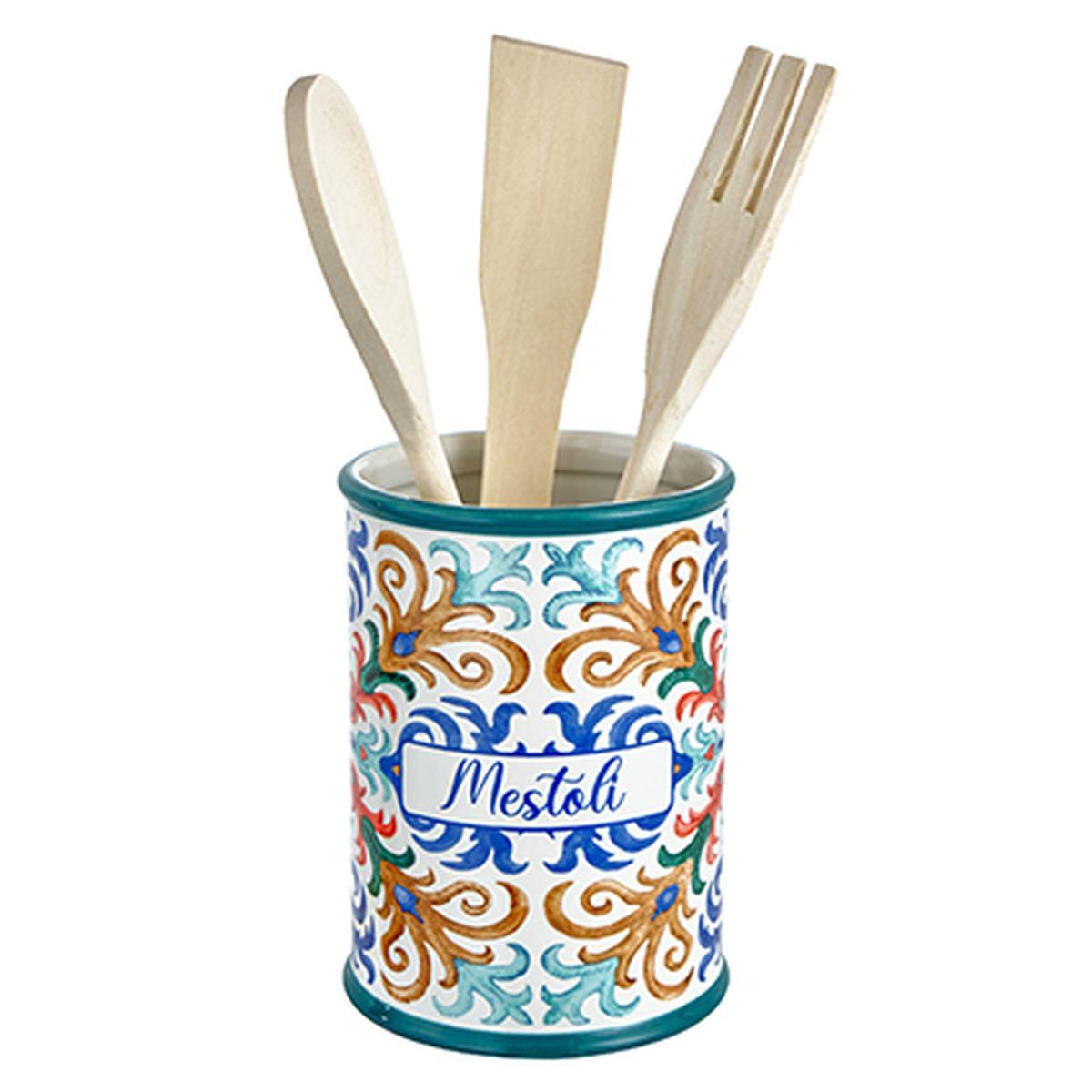 Porta Mestoli Stoneware Capri pz.4 | Montemaggi