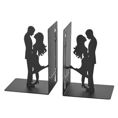 Ferma Libri Metallo Innamorati Nero cm.12x10x17 | Montemaggi