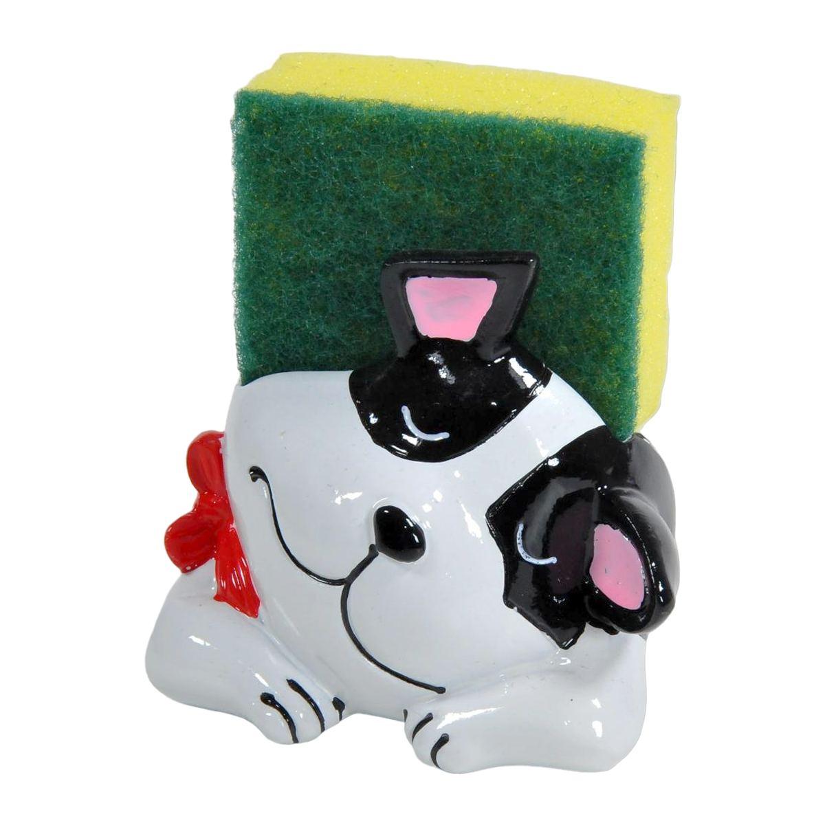 Portaspugne Ceramica Cane Bulldog Bianco cm.9 |Montemaggi