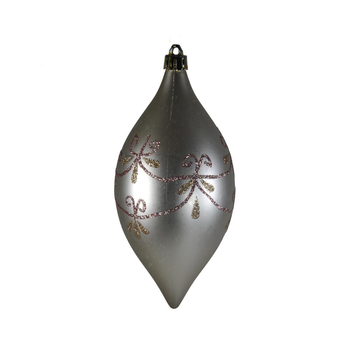 Pallina Natale cm.13 Goccia Rosa Set pz.4 |Mazzeo