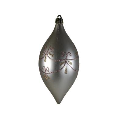 Pallina Natale cm.13 Goccia Rosa Set pz.4 |Mazzeo