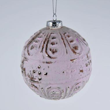 Pallina Natale Vetro cm.10 Rosa Opaca |Mazzeo