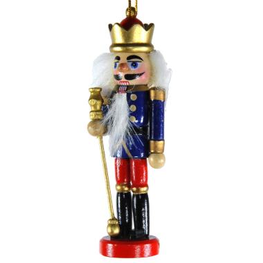 Soldatino Schiaccianoci cm.13 Blu con Tamburo