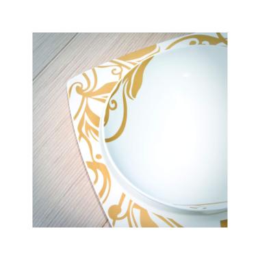 Piatti Tavola Set pz.6 Tavola Porcellana Fade Frutta cm.21x21 Aspendos |Fade