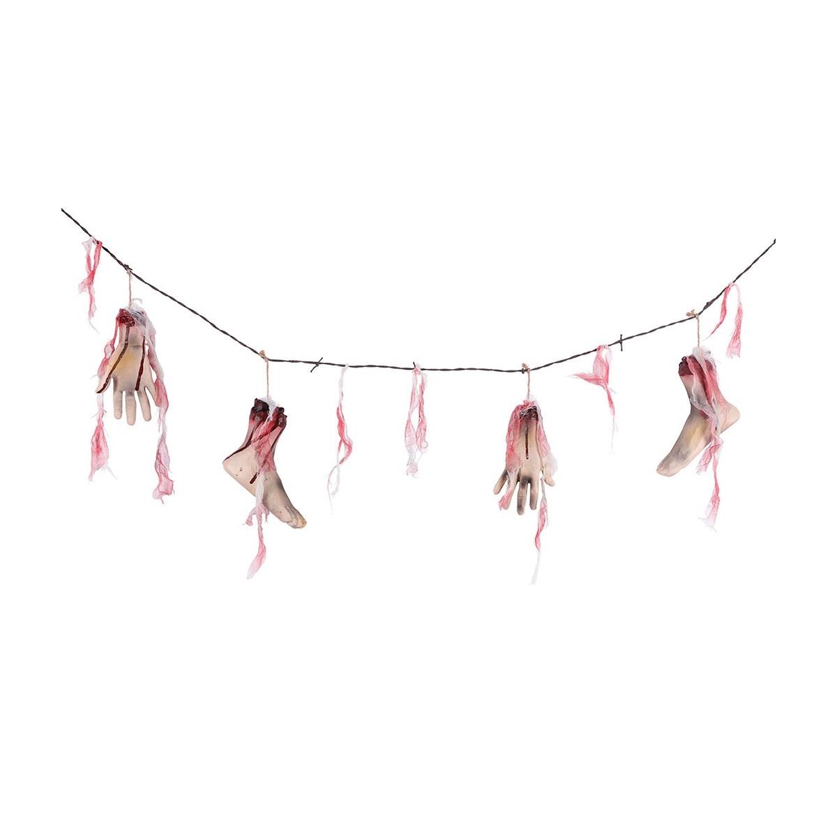 Festone Halloween con Parti Umane Insanguinate cm.270 |Fyasa