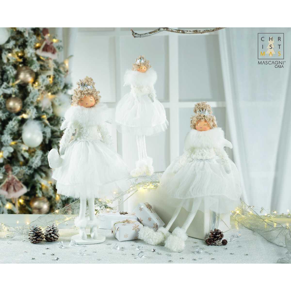 Pupazzo Angelo in Tessuto Bianco cm.36 |Mascagni