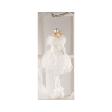 Pupazzo Angelo in Tessuto Bianco cm.36 |Mascagni