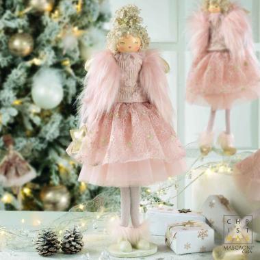 Pupazzo Angelo in Tessuto Rosa cm.50 |Mascagni